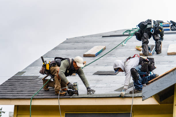 Professional Roofing technician working in Wrentham, MA